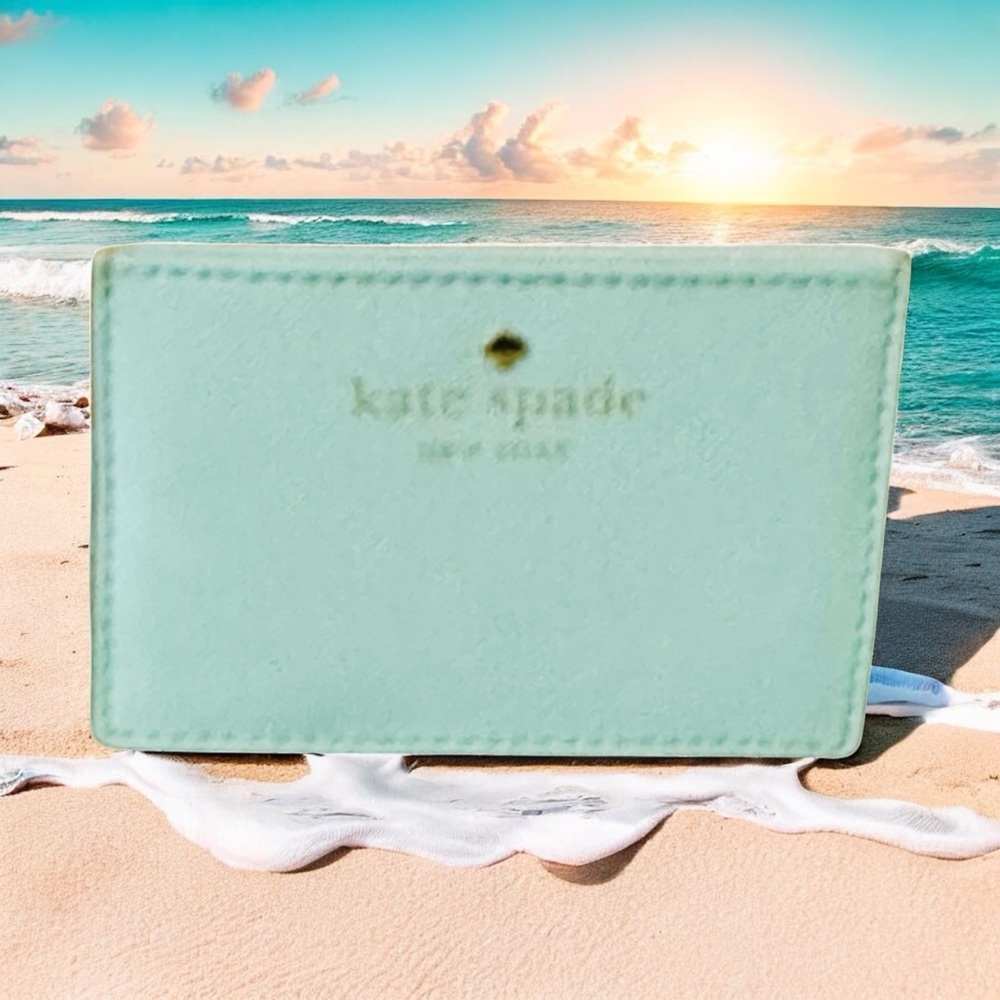 Beautiful Aqua Blue Kate Spade  Cardholder Wallet